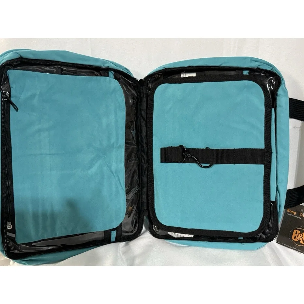 B&C Large Travel Hanging Organizer Bag Turquoise Cosmetic Multi-pocket Bag